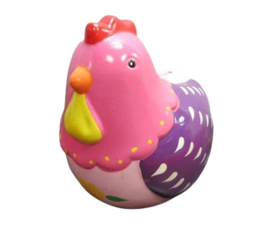 Amazon.co.jp: レトロ 陶器製 鶏 ニワトリ にわとりの貯金箱 D12cm